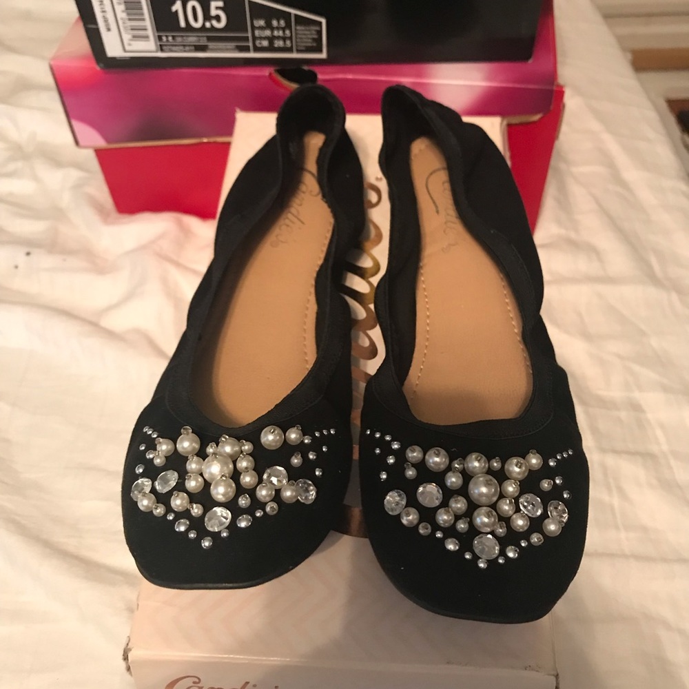 Candies Black Flats